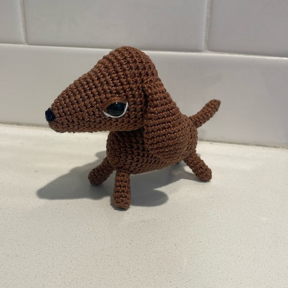 Hand Crafted Other - Handcrafted Dachshund Decor Amigurui Crochet Figure